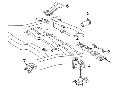 2016 Lexus LX570 Spare Tire Carrier Stop Diagram for 51933-60170