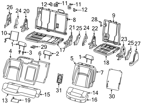 2019 Ram 1500 Heated Seats Module-Heated Seat Diagram for 68290175AE