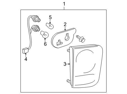 2007 Toyota Sequoia Tail Lamps Socket & Wire Diagram for 81595-0C020