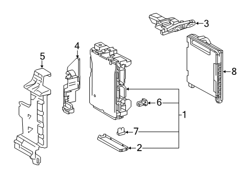 2018 Toyota Camry Fuse & Relay Multiplex Module Diagram for 89220-33Q00