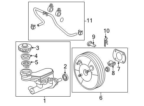 2019 Honda Pilot Hydraulic System Power Set, Master (10.5") Diagram for 01469-TG7-A00