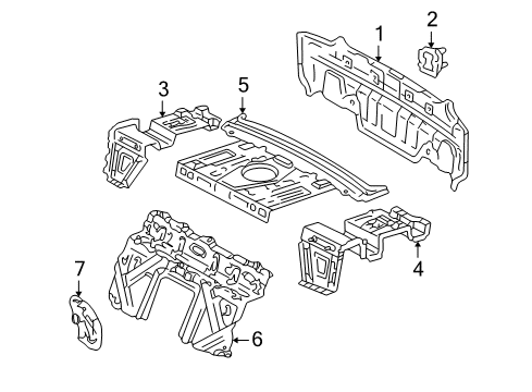 2005 Lexus IS300 Rear Body Extension, Center Floor To Brace, No.2 Diagram for 64228-53010