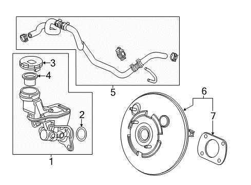 2020 Acura RLX Hydraulic System Tube Assembly, Master Power Diagram for 46402-TY2-A02