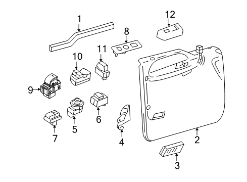 2010 Ford F-250 Super Duty Back Glass Window Switch Diagram for 7C3Z-14529-AA