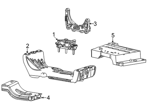 2021 Jeep Grand Cherokee L Trans Mounting INSULATOR-TRANSMISSION MOUNT Diagram for 68375820AA