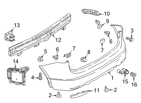 2021 Nissan Rogue Sport Parking Aid FINISHER-SONAR Diagram for 28533-6MM8B