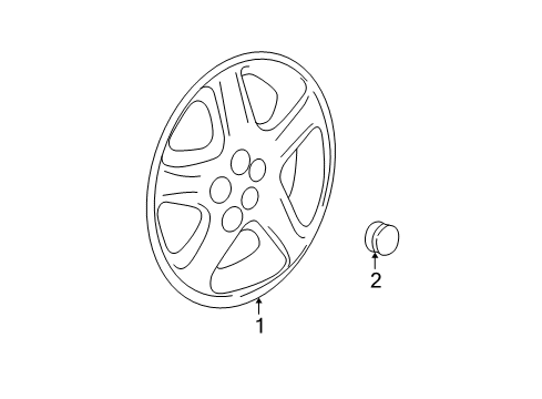 2000 Dodge Neon Wheel Covers & Trim Wheel Cover Diagram for 4656191AF