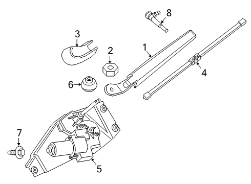 2018 BMW X2 Wiper & Washer Components Hex Bolt Diagram for 07119909354