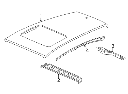 2016 Honda HR-V Roof & Components Rail Comp R Diagram for 64210-T7W-306ZZ