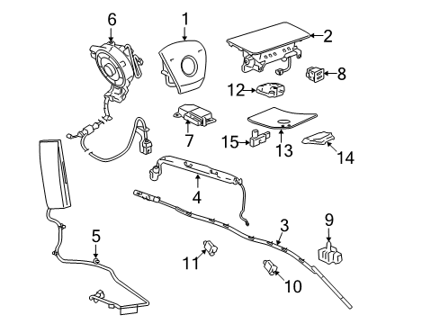 2007 Cadillac Escalade Air Bag Components Diagnostic Unit Diagram for 23369683