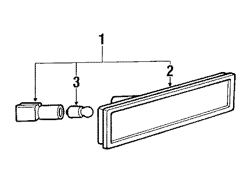 1991 BMW 325is Front Lamps - Side Marker Lamps Bulb Socket Diagram for 63141380562