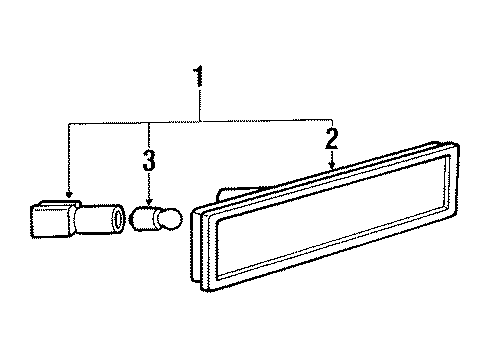 1988 BMW M3 Front Lamps - Side Marker Lamps Side Marker Light, Front Diagram for 63141385419