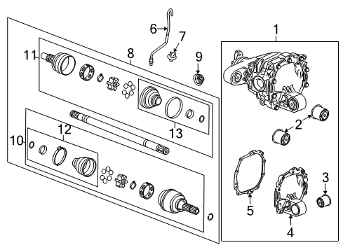 2015 Chevrolet Camaro Axle & Differential - Rear Limited Slip Differential Assembly Diagram for 23172756