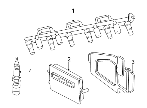 2000 Jeep Grand Cherokee Ignition System Powertrain Control Module Diagram for R6041638AI