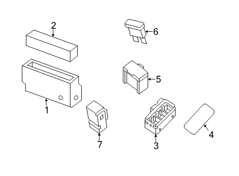 2013 Nissan Sentra Fuse & Relay Bracket-Relay Diagram for 25237-13E60