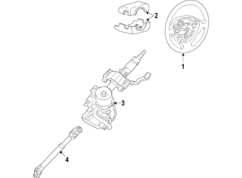 2013 Hyundai Elantra GT Steering Column & Wheel, Steering Gear & Linkage Column Assembly-Upper Diagram for 56310-A5980