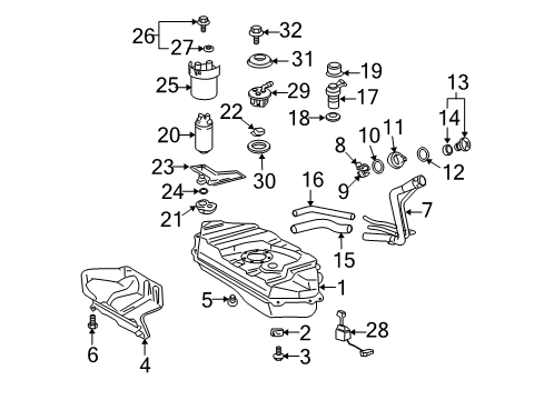 2006 Scion xA Fuel Injection Connector Hose Diagram for 77203-52050