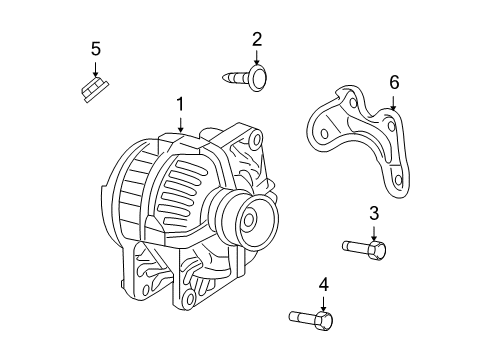 2010 Dodge Ram 1500 Alternator Generator-Engine Diagram for 56029914AL