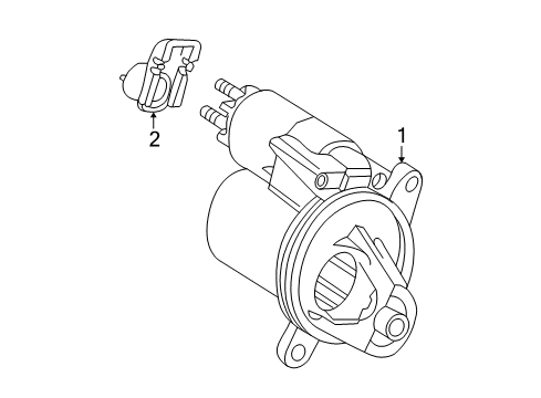 2005 Mercury Mountaineer Starter Starter Diagram for 1L2Z-11002-AARM