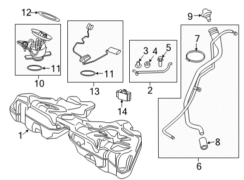 2014 BMW 640i Fuel Supply Fuel Pump Assembly Diagram for 16117341301