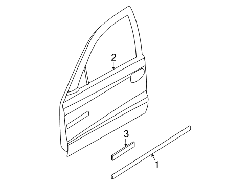 2002 Dodge Durango Exterior Trim - Front Door Seal-Glass Run Diagram for 55256709AC