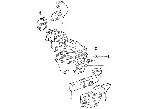 1984 Toyota Camry Filters Air Filter Diagram for 17801-64040