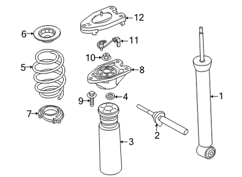2020 BMW 228i xDrive Gran Coupe Shocks & Components - Rear THREADED STUD Diagram for 07146897171