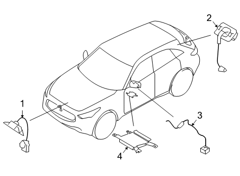 2009 Infiniti FX35 Electrical Components Controller Assy-Camera Diagram for 284A1-1CA0A