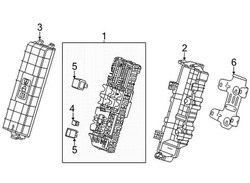 2021 Chevrolet Corvette Fuse & Relay Lower Cover Diagram for 84716379