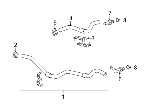 2012 Toyota Sienna Trans Oil Cooler Outlet Hose Diagram for 32942-08020