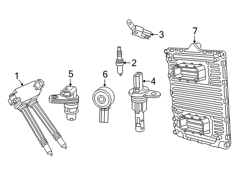 2019 Ram 3500 Ignition System Spark Plug Diagram for SP138239AC