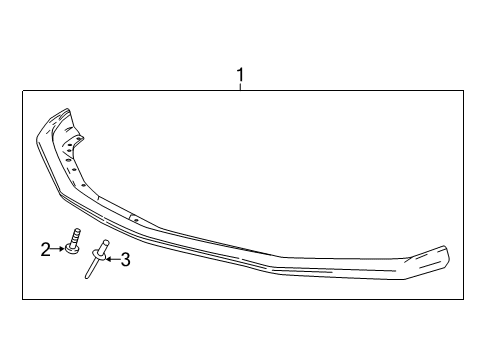 2021 Chevrolet Camaro Front Spoiler Spoiler Bolt Diagram for 11548697