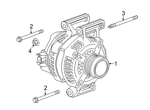 2020 Buick Regal Sportback Alternator Alternator Diagram for 13520817