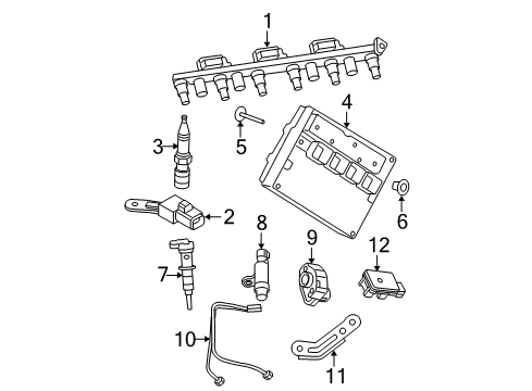 2005 Jeep Grand Cherokee Throttle Body Ignition Capacitor Diagram for 56041889AA
