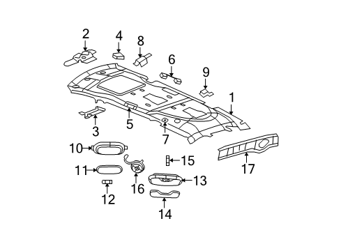 2012 Ram C/V Interior Trim - Roof RETAINER-Push Diagram for TY98HDAAA