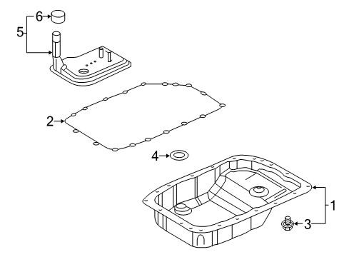 2014 Cadillac CTS Transmission Oil Pan Diagram for 24265626