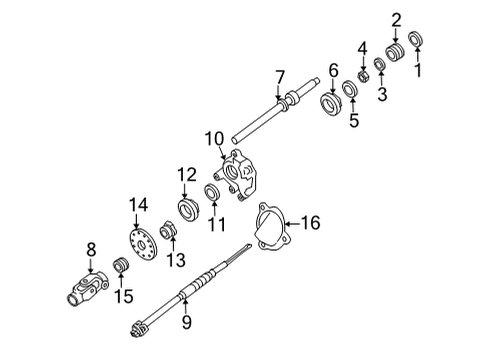 2022 Ford E-350 Super Duty Shaft & Internal Components Lower Shaft Diagram for 8C2Z-3B676-B