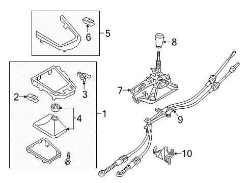 2017 Toyota Yaris iA Manual Transmission Shift Panel Diagram for 58843-WB002