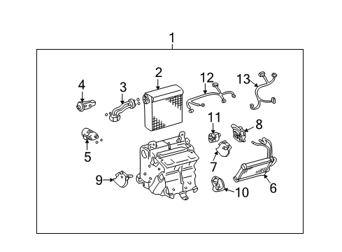 2003 Lexus SC430 Air Conditioner Damper Servo Sub Assembly Diagram for 87106-24130