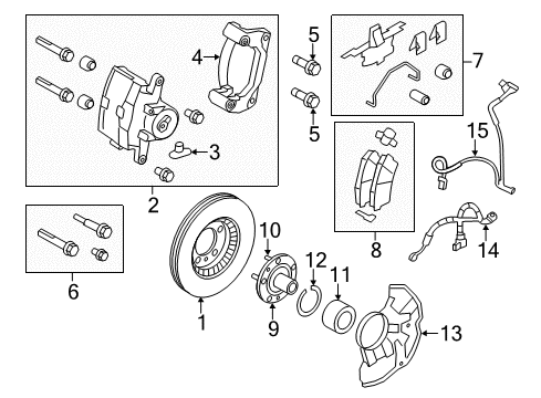 2008 Lincoln MKZ Anti-Lock Brakes Brake Hose Diagram for 6E5Z-2078-BA