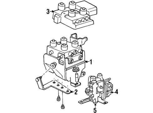 1999 Dodge Ram 2500 Van ABS Components Valve-Proportioning Diagram for 5003815AA