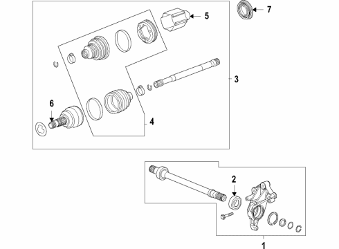 2021 Buick Envision Front Axle, Axle Shafts & Joints, Drive Axles Boot Kit Diagram for 84945203