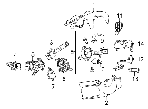 2014 Buick Encore Switches Hazard Switch Diagram for 95016184