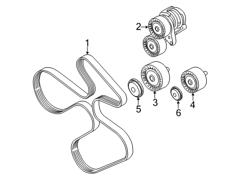 2015 BMW X1 Belts & Pulleys Ribbed V-Belt Diagram for 11287618848