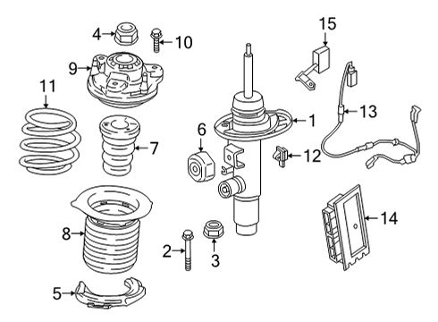 2022 BMW M440i xDrive Struts & Components - Front SPRING STRUT FRONT RIGHT VDC Diagram for 37105A21C86