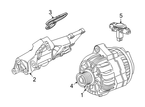 2008 BMW 650i Alternator Exchange Alternator Diagram for 12317542935