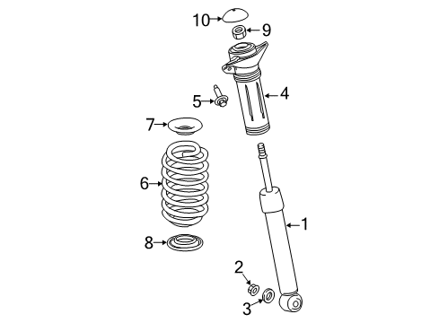 2021 Toyota C-HR Shocks & Components - Rear Shock Diagram for 48530-F9050