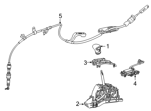 2020 Lexus ES300h Gear Shift Control - AT Cable Assembly, TRANSMIS Diagram for 33820-33500