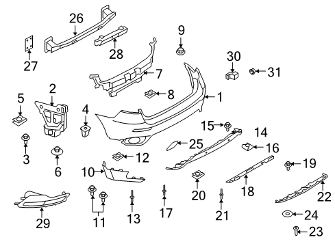 2010 BMW X6 Parking Aid Quick-Release Screw Diagram for 07147177492