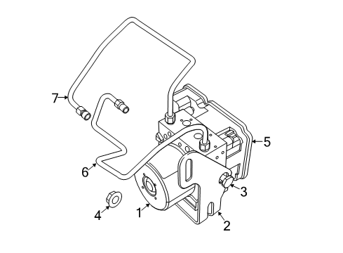 2012 Jeep Grand Cherokee ABS Components Tube Assembly-Master Cylinder To HCU Diagram for 52124729AF